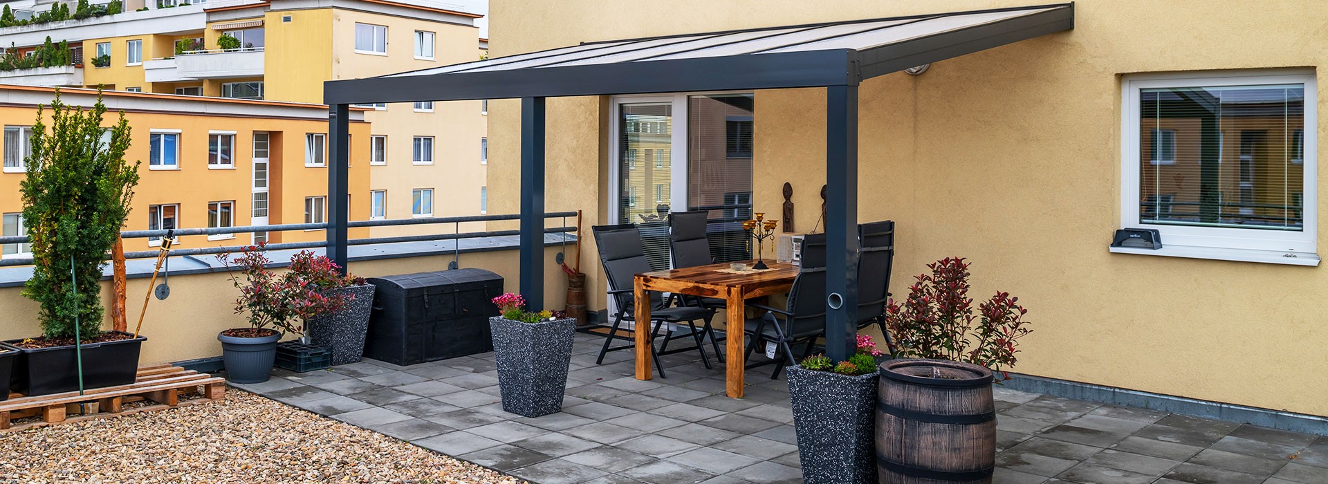 Aluminij pergola sa krovova u obliku polikarbonata 540 cm