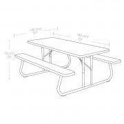 Piknik set 183 cm vrijeme života 60.112