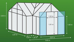 SIRIUS stakleničkih staklo 3 mm zeleni