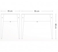 Uzgoj stol srebrne 100x40x84 cm