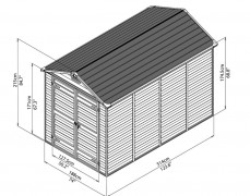 Vrtna kućica Palram Skylight 5,9 kvadratnih metara - 188x314 cm (6x10)