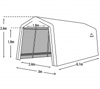 Tenda garaža Gatria 18 kvadratnih metara, 300x610cm