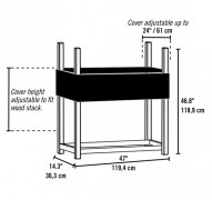 Stanite na drva Sabik 119x36x120cm