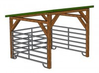 Sklonište konja 3 x 3 m + ograde panela